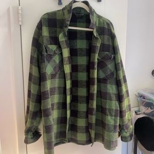 Green Fleece lumber jack shirt. Very warm!